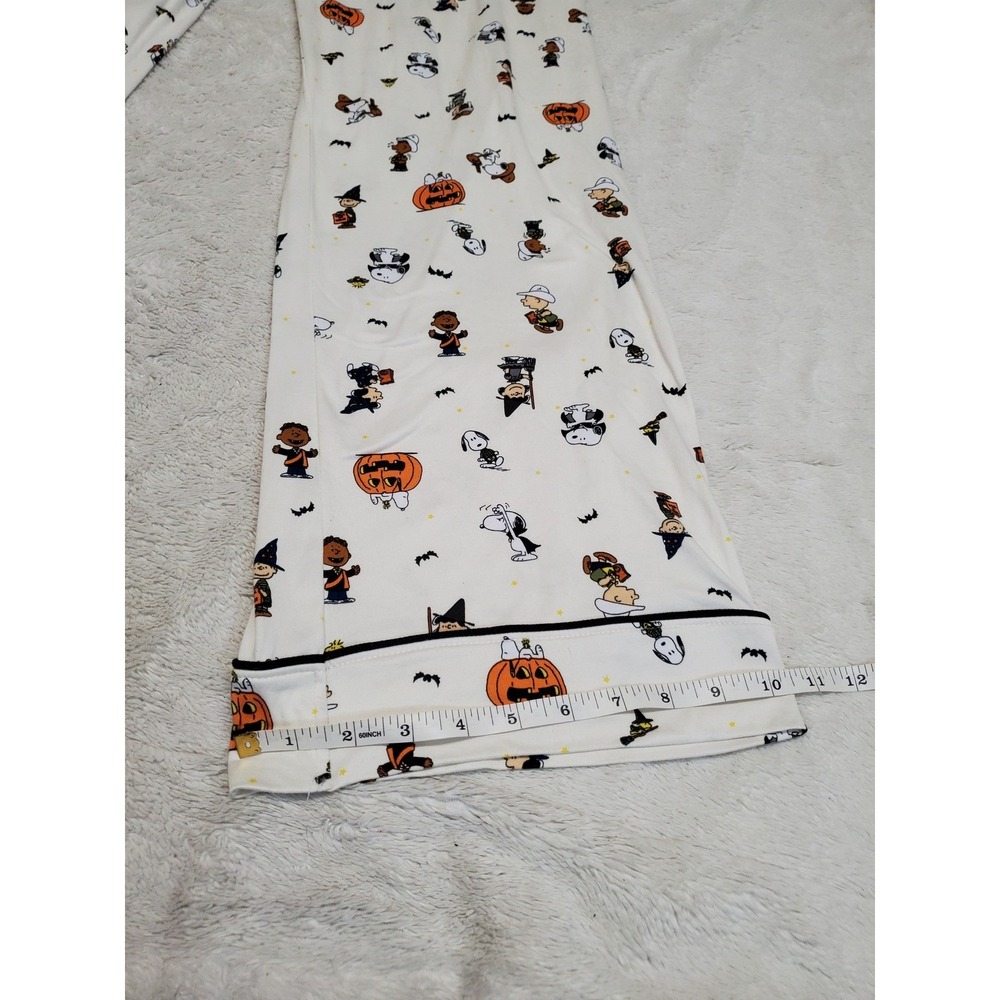 Beauty Sleep Social x‎ Peanuts Great Pumpkin Halloween Pajama Top Pants Set XL - Picture 12 of 14